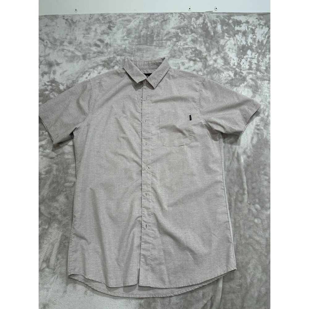 Molokai Surf Co Shirt Mens Size Medium Mauve Button Up Short Sleeve EUC